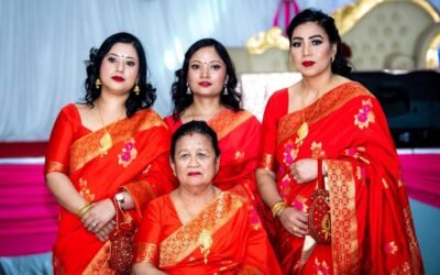 Chitra with 3 daughter in law